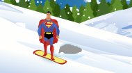 Superman Snowboarding